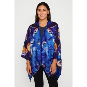 NWT Laurel Burch by Galleria Enterprises Womens Rain Cape One Size‎ Cat Print